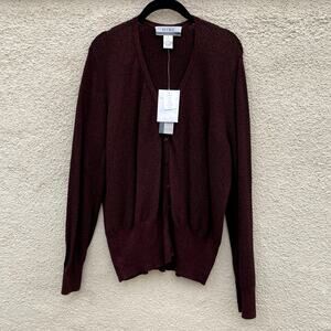 New Vintage Old Stock Nine & Co Grandpa Cardigan Raisin L Academia